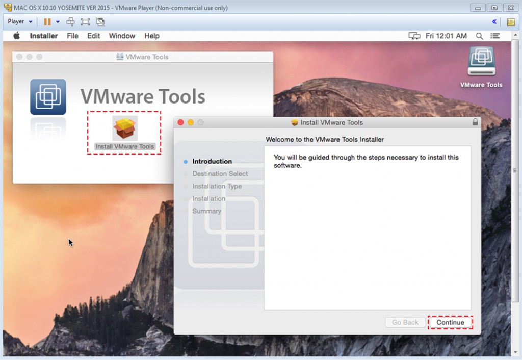 install osx on vmware