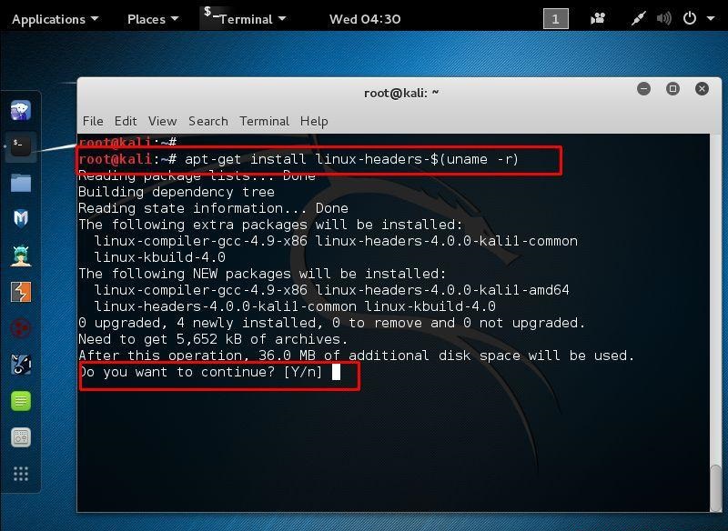 kali linux install vmware